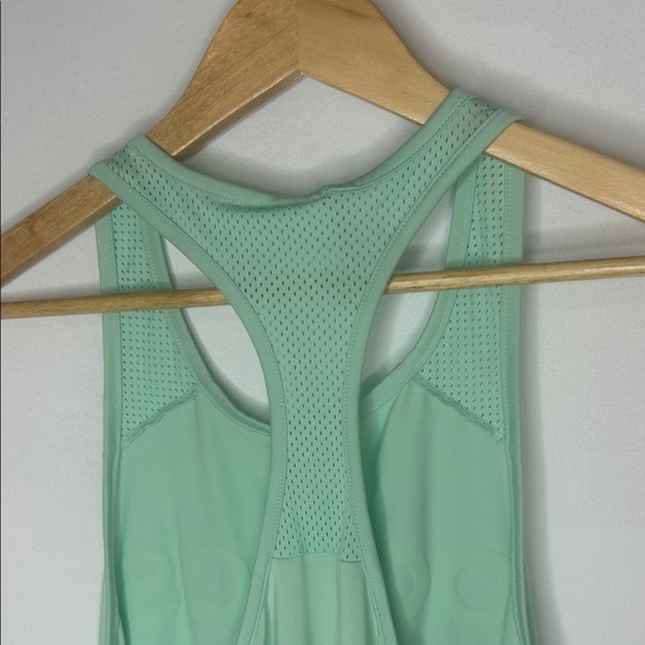 Adidas Women's Clear Mint D2M Logo Tank Top - Picture 6 of 8